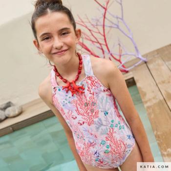 Preview: Badeanzugstoff Red Seabed